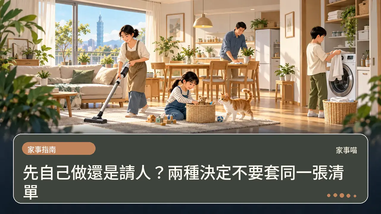 先自己做還是請人？兩種決定不要套同一張清單主題插畫